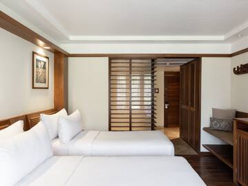 a room with two beds