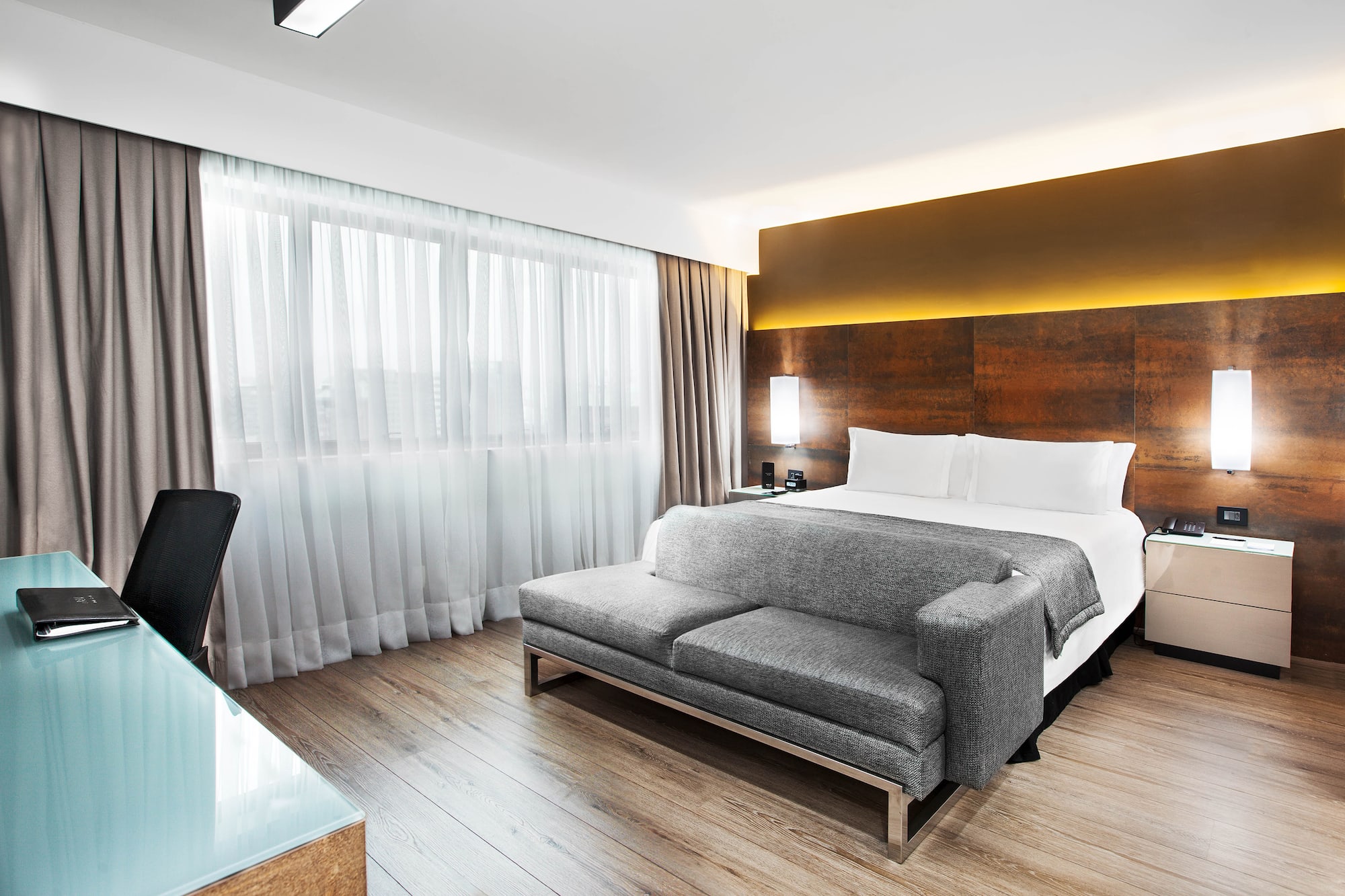 a room with a bed and a couch