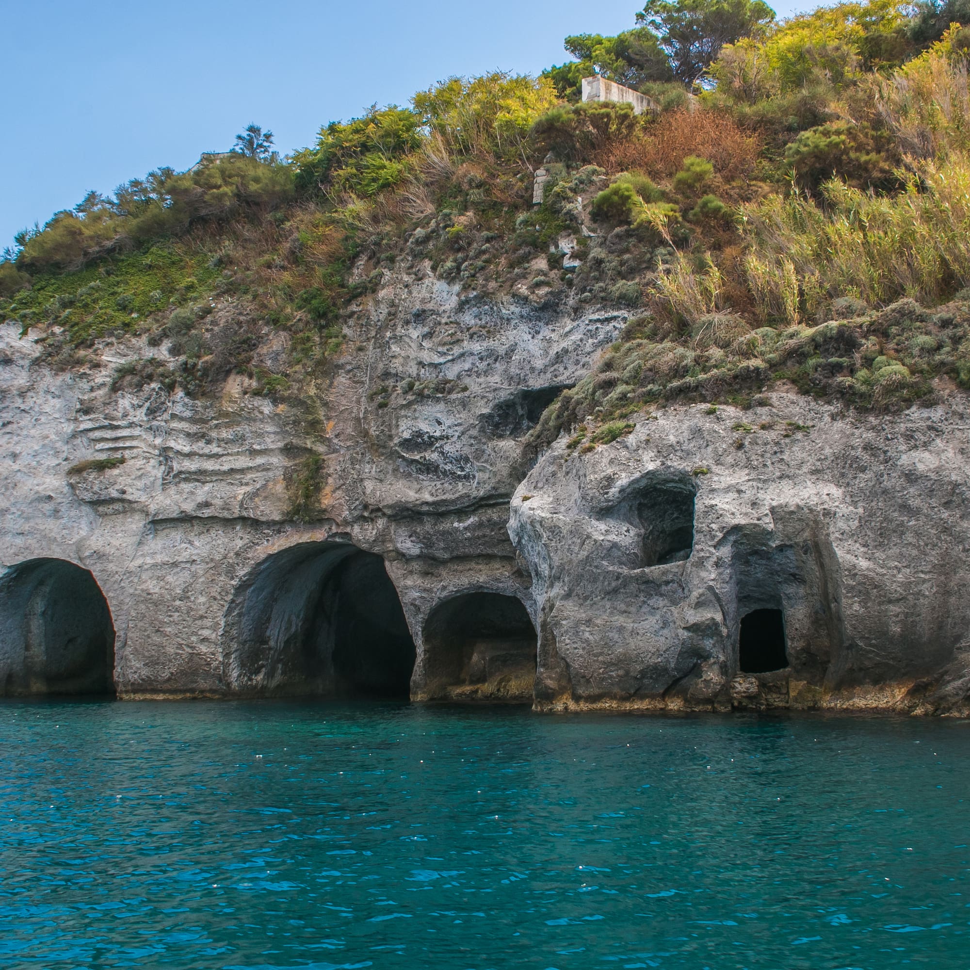 a cave in the water