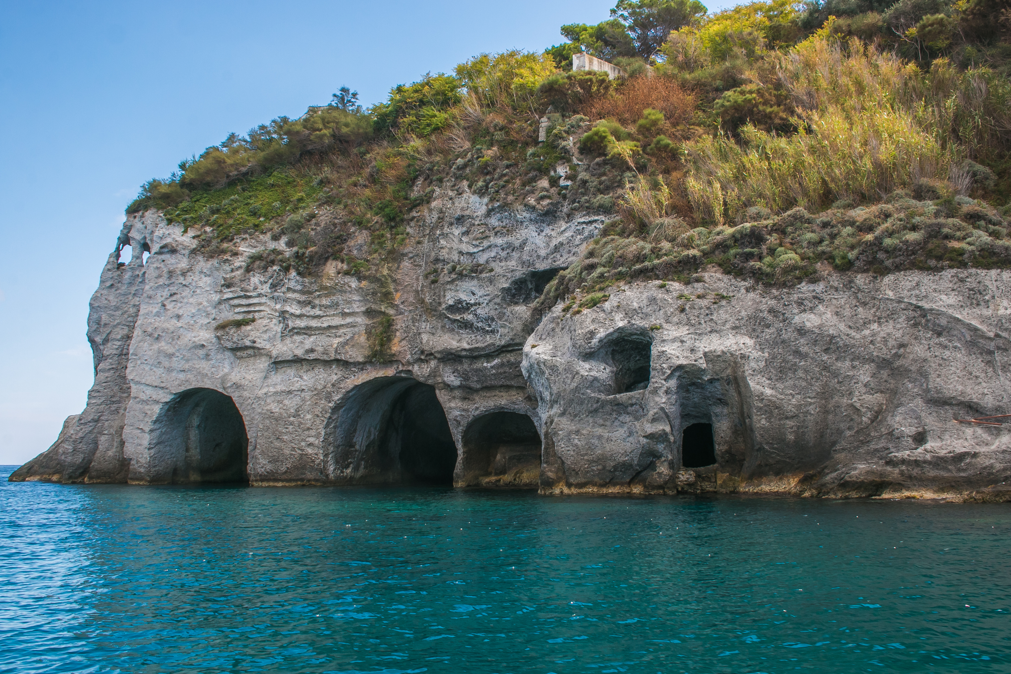 a cave in the water