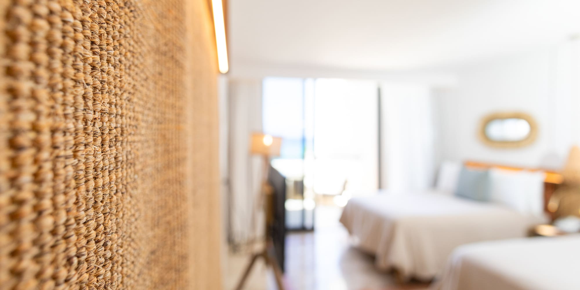 a room with two beds