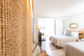 a room with two beds