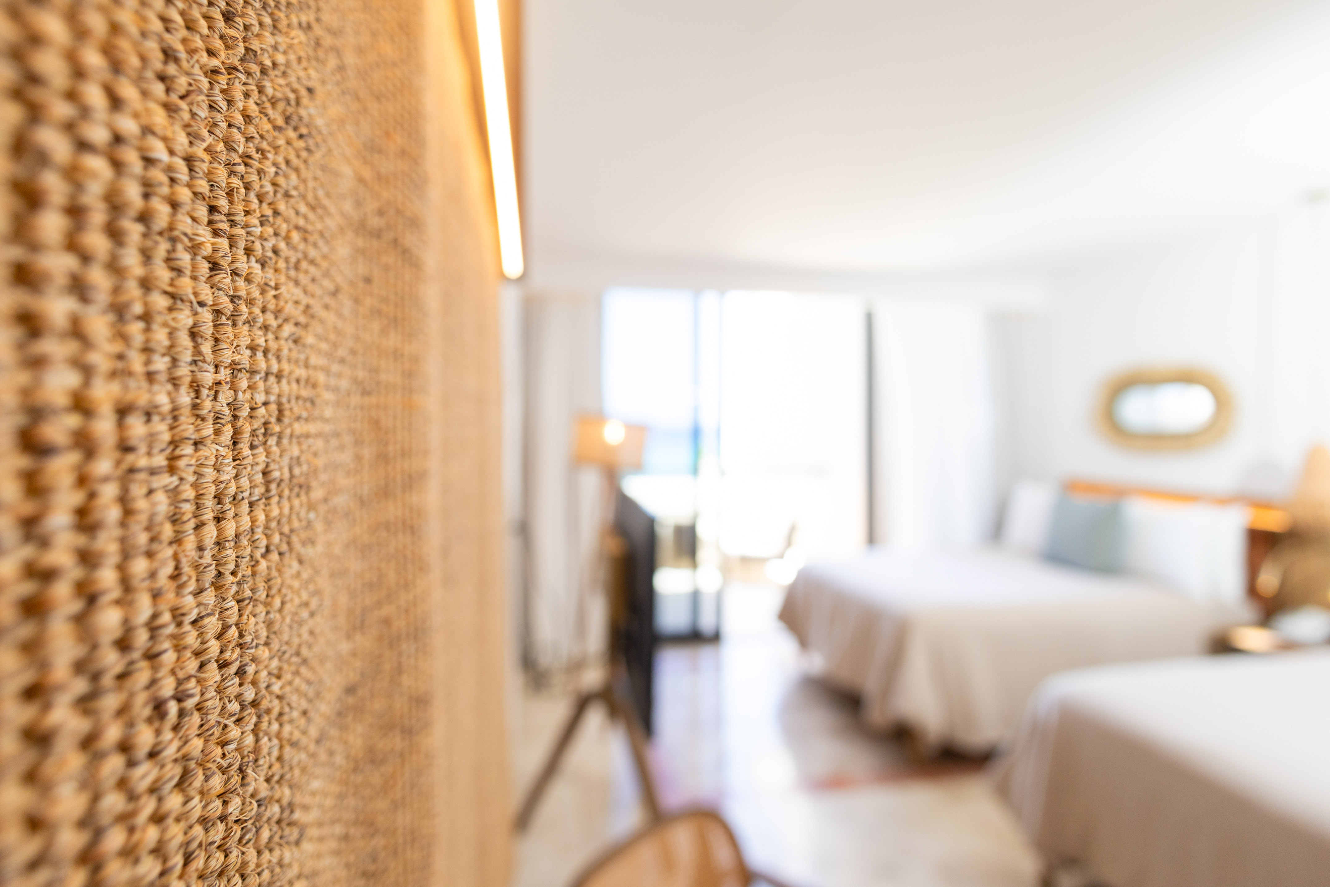 a room with two beds