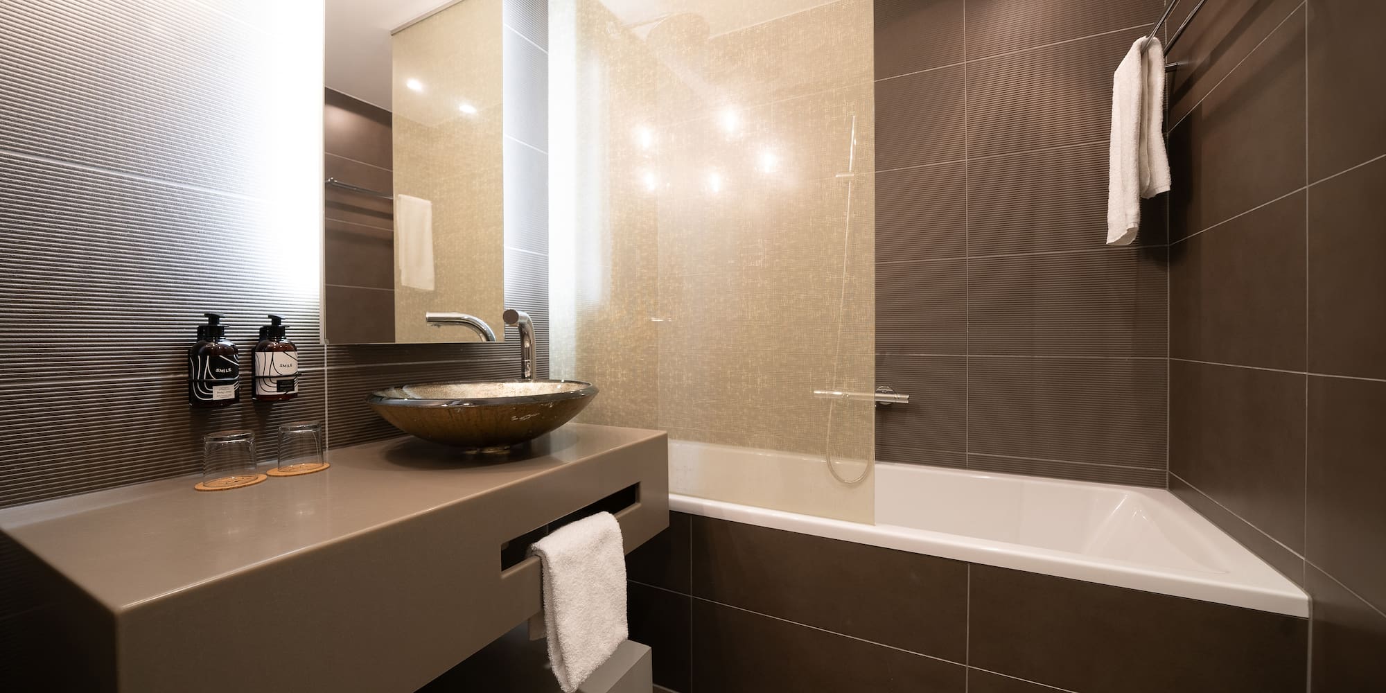 a bathroom with a sink and bathtub