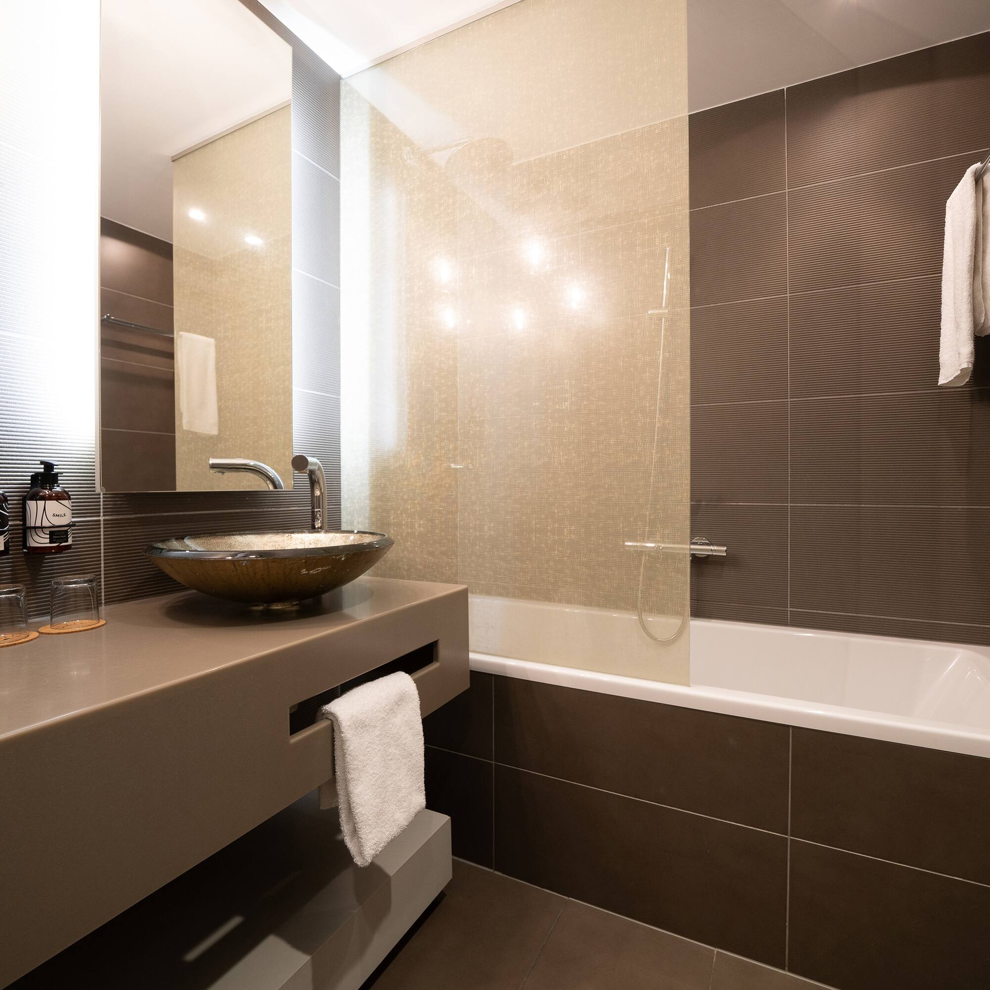 a bathroom with a sink and bathtub