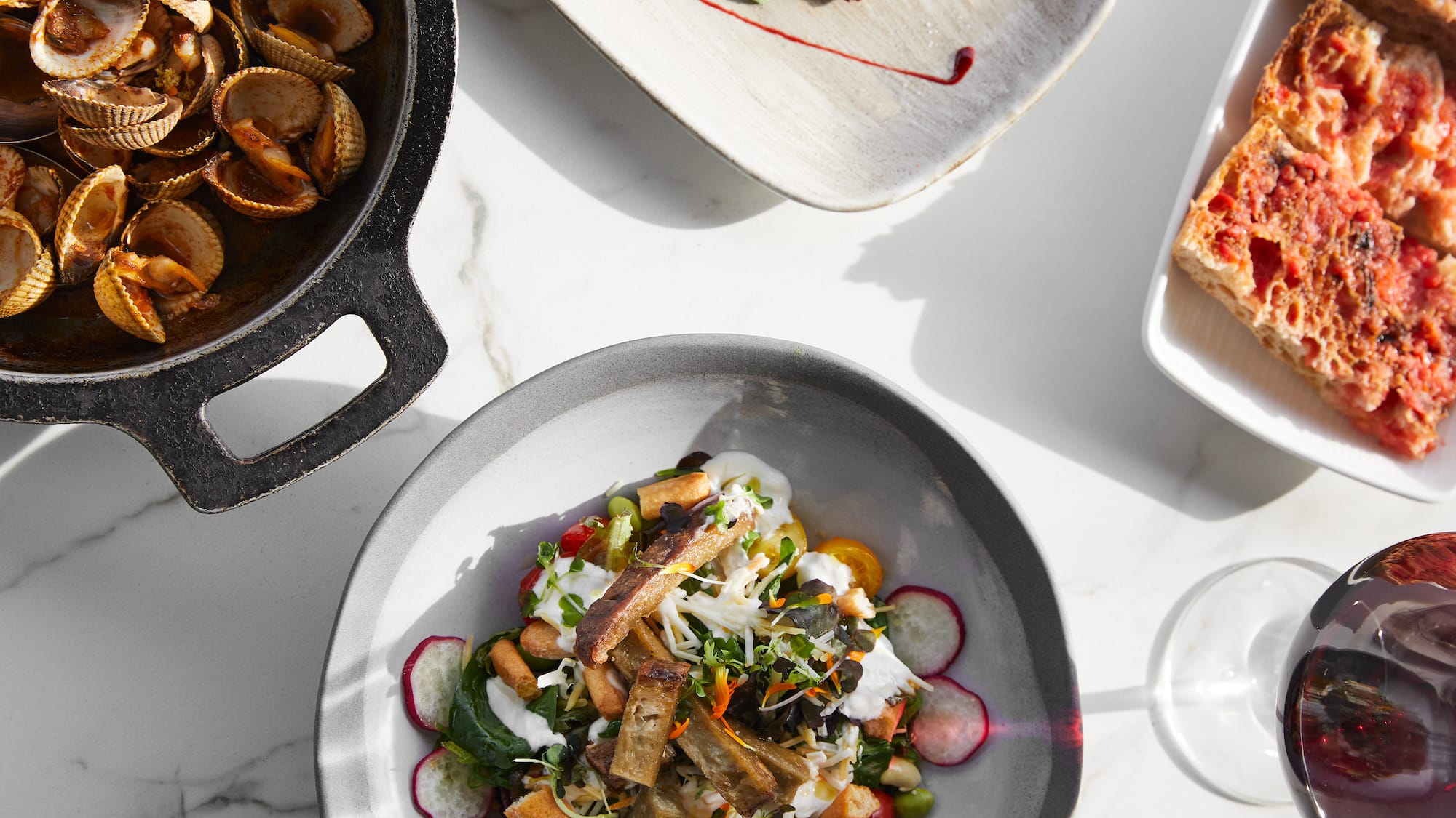 a plate of food on a table