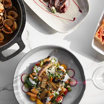 a plate of food on a table