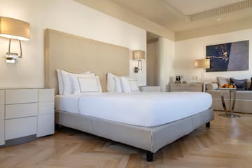 a bed in a room