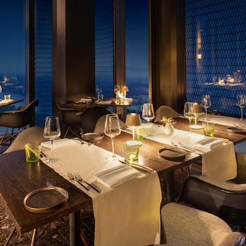 a table set for a dinner