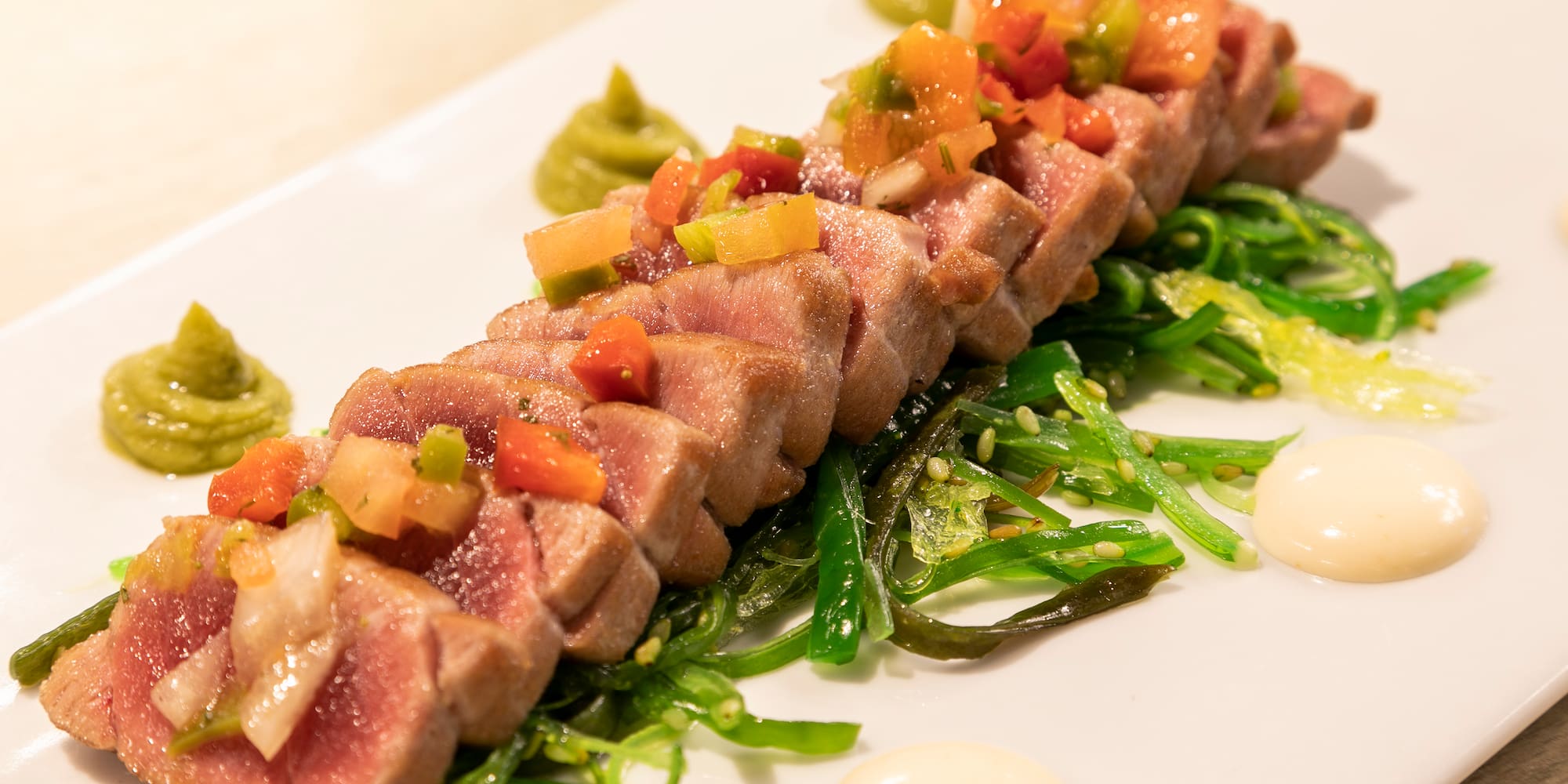 a plate of food on a table