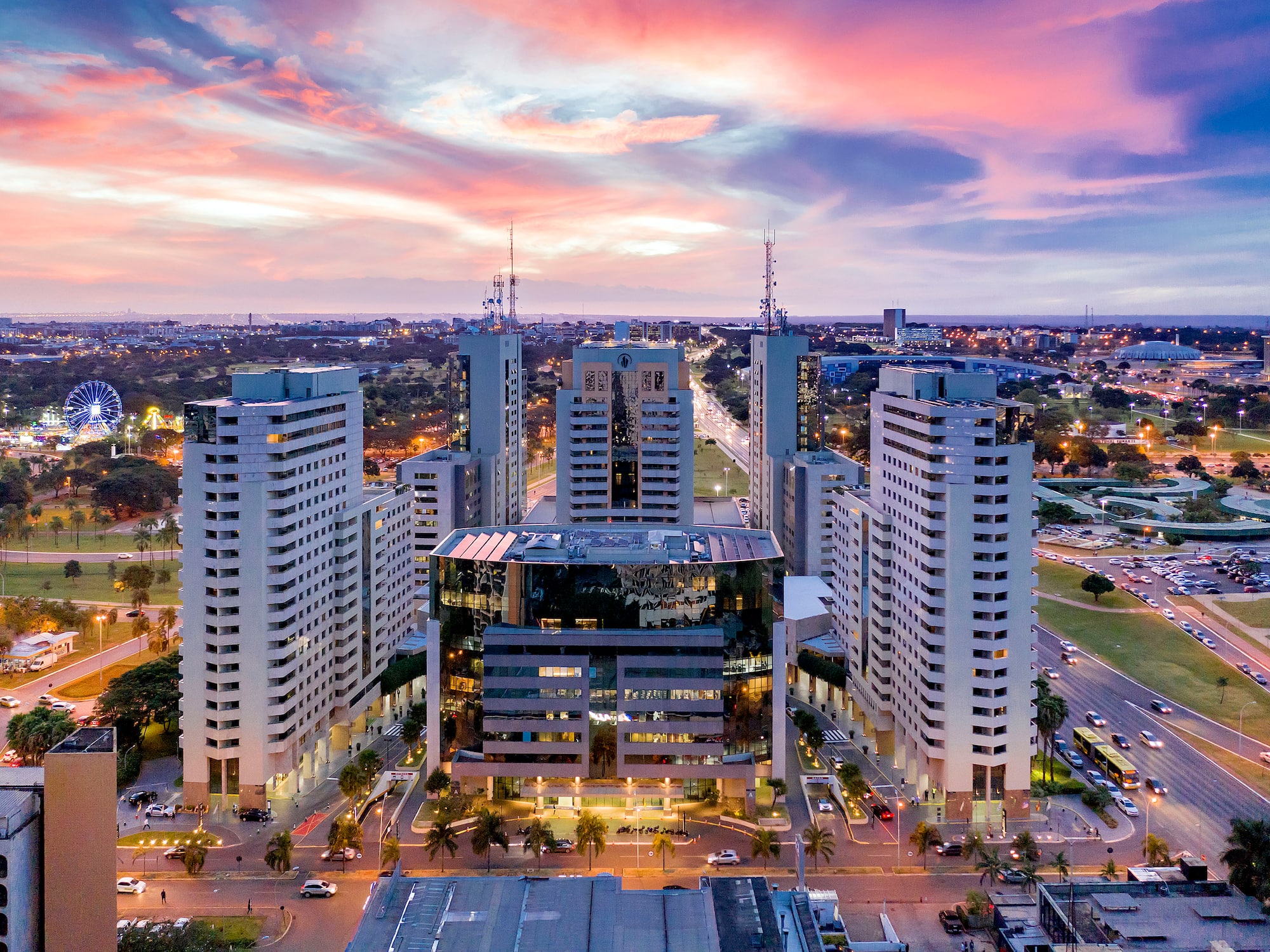 a city with many tall buildings