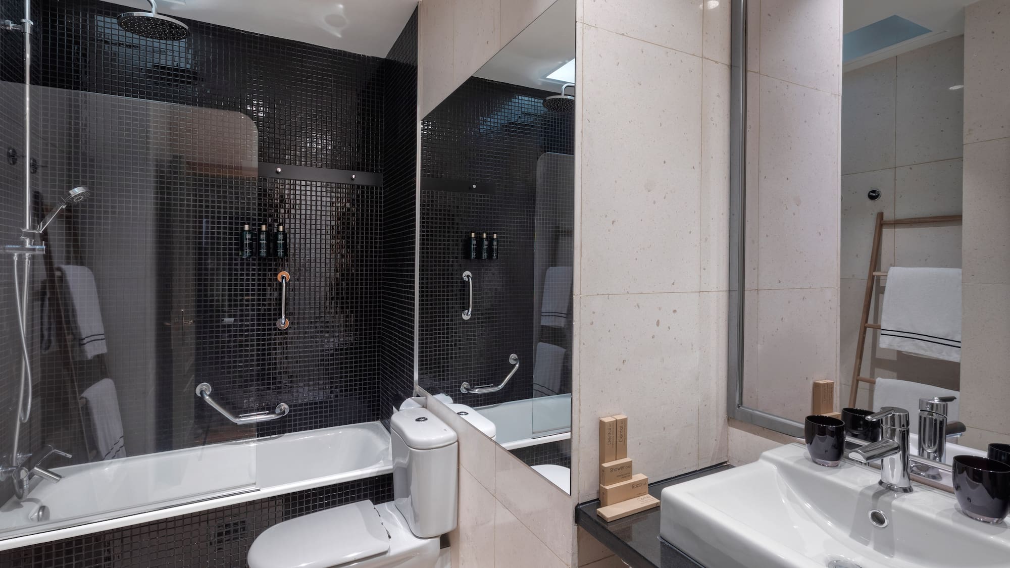 a bathroom with a sink and toilet