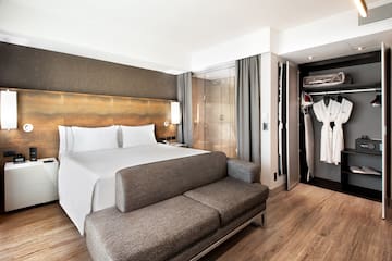 a room with a bed and a couch