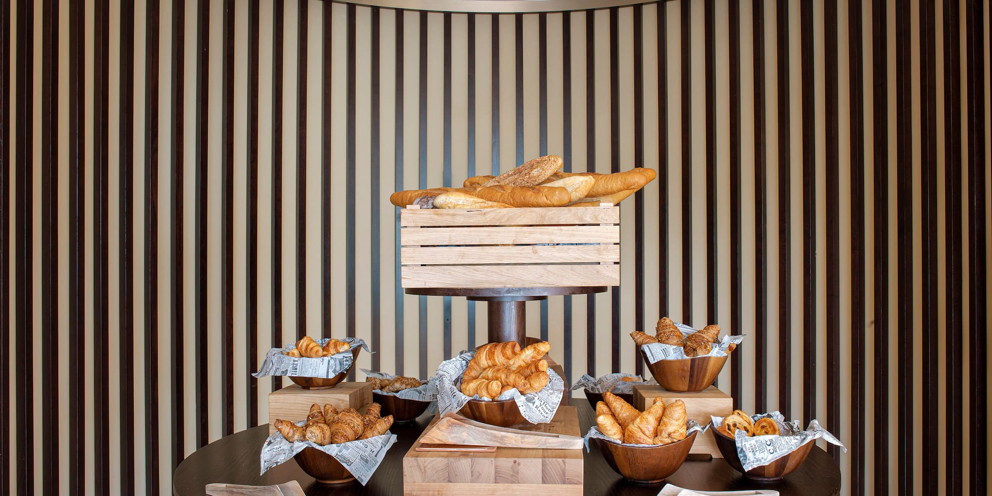 a table with food on it