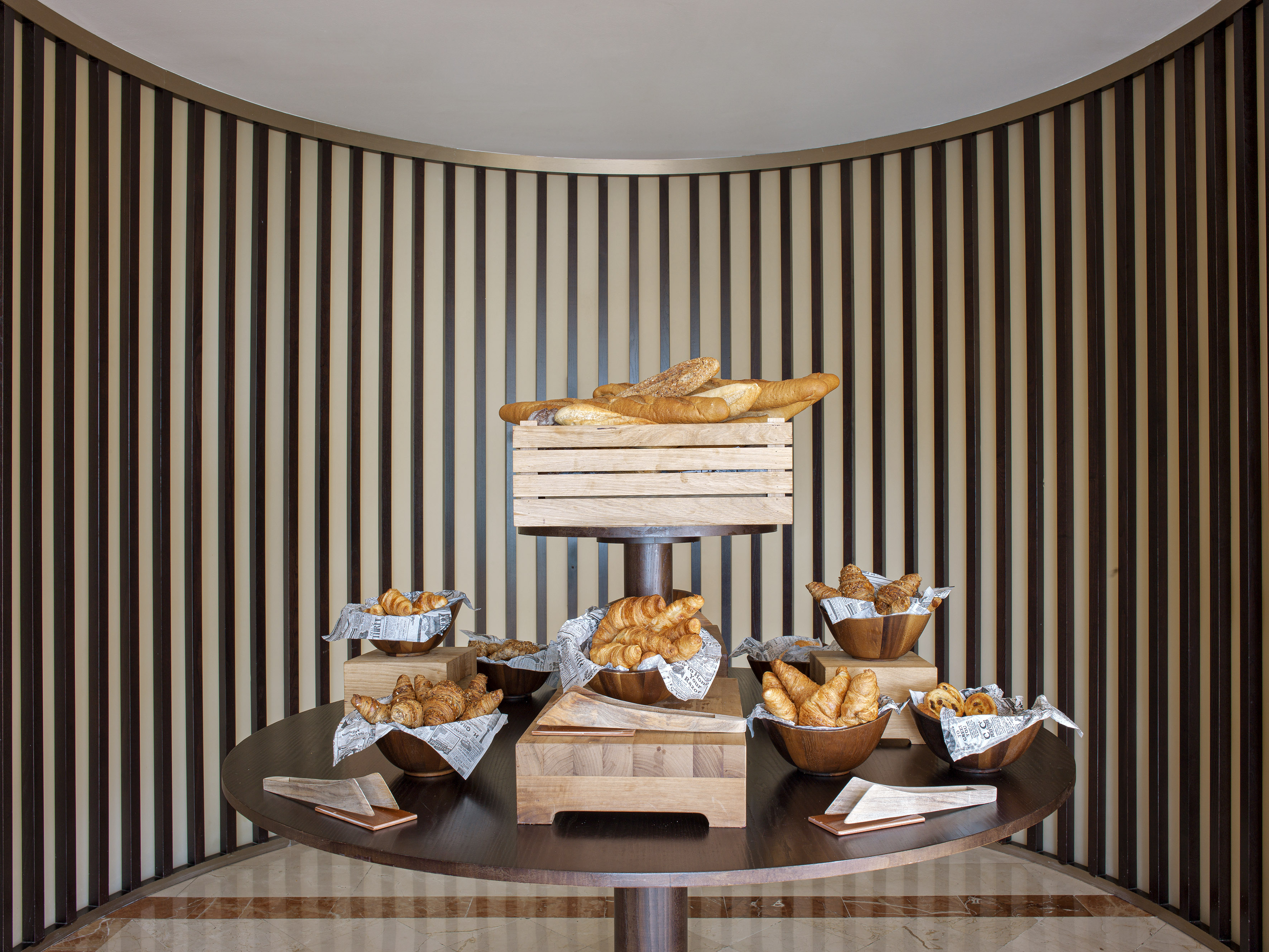 a table with food on it
