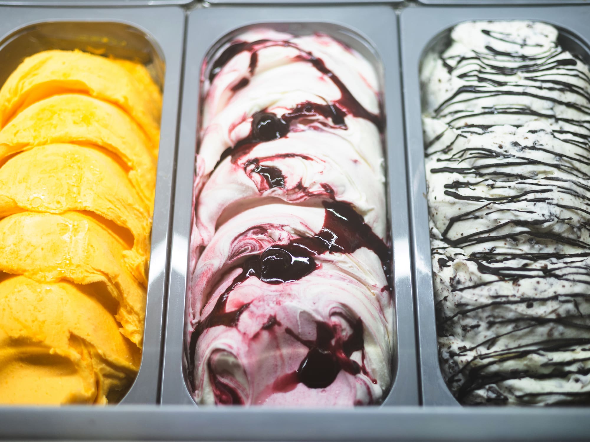 a tray of ice cream