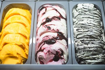 a tray of ice cream