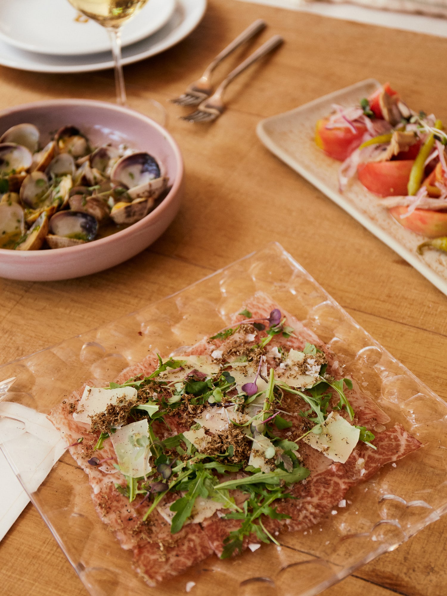 a plate of food on a table