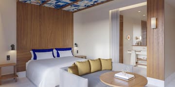 a room with a bed and a couch