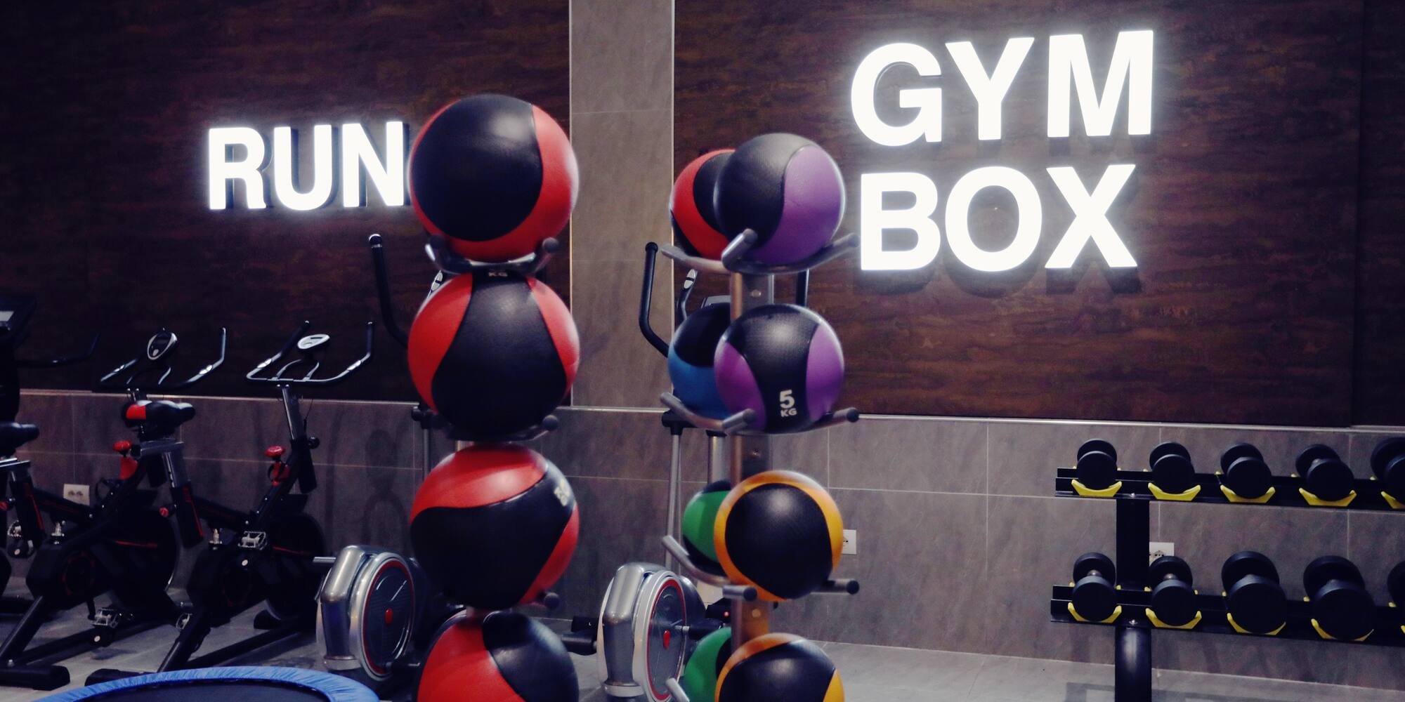 a gym with exercise equipment
