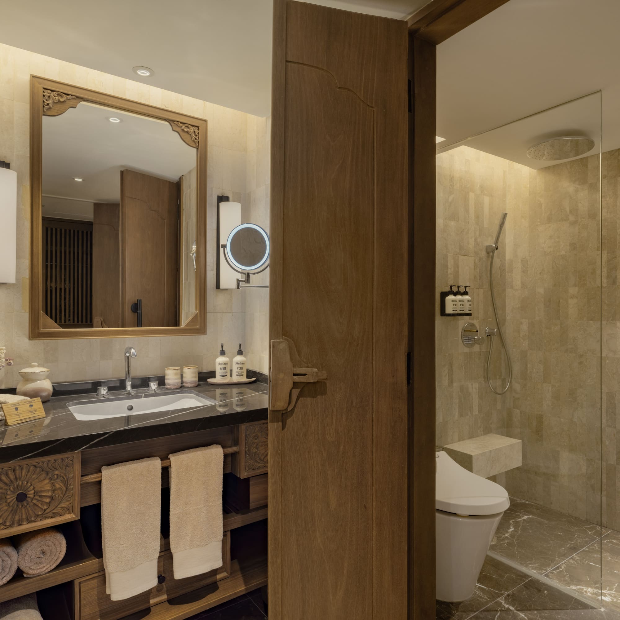 a bathroom with a mirror and sink