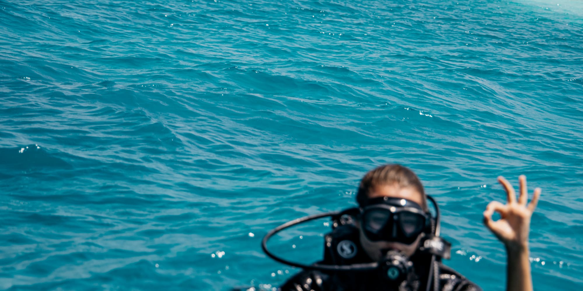 a person in a scuba suit in the ocean