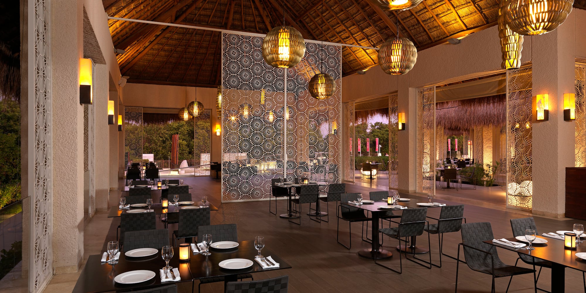 a restaurant with tables and chairs