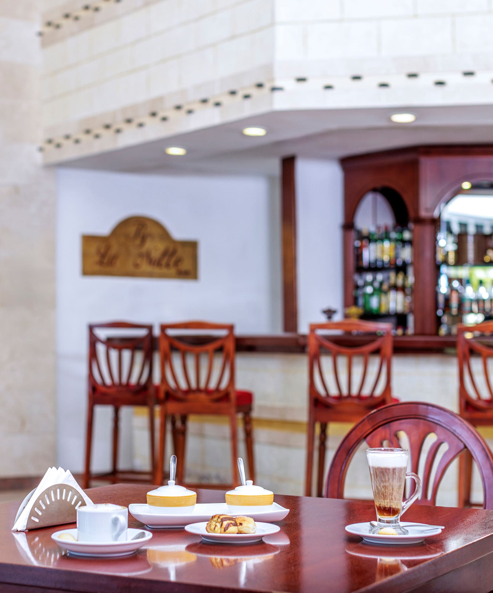 a table with food on it