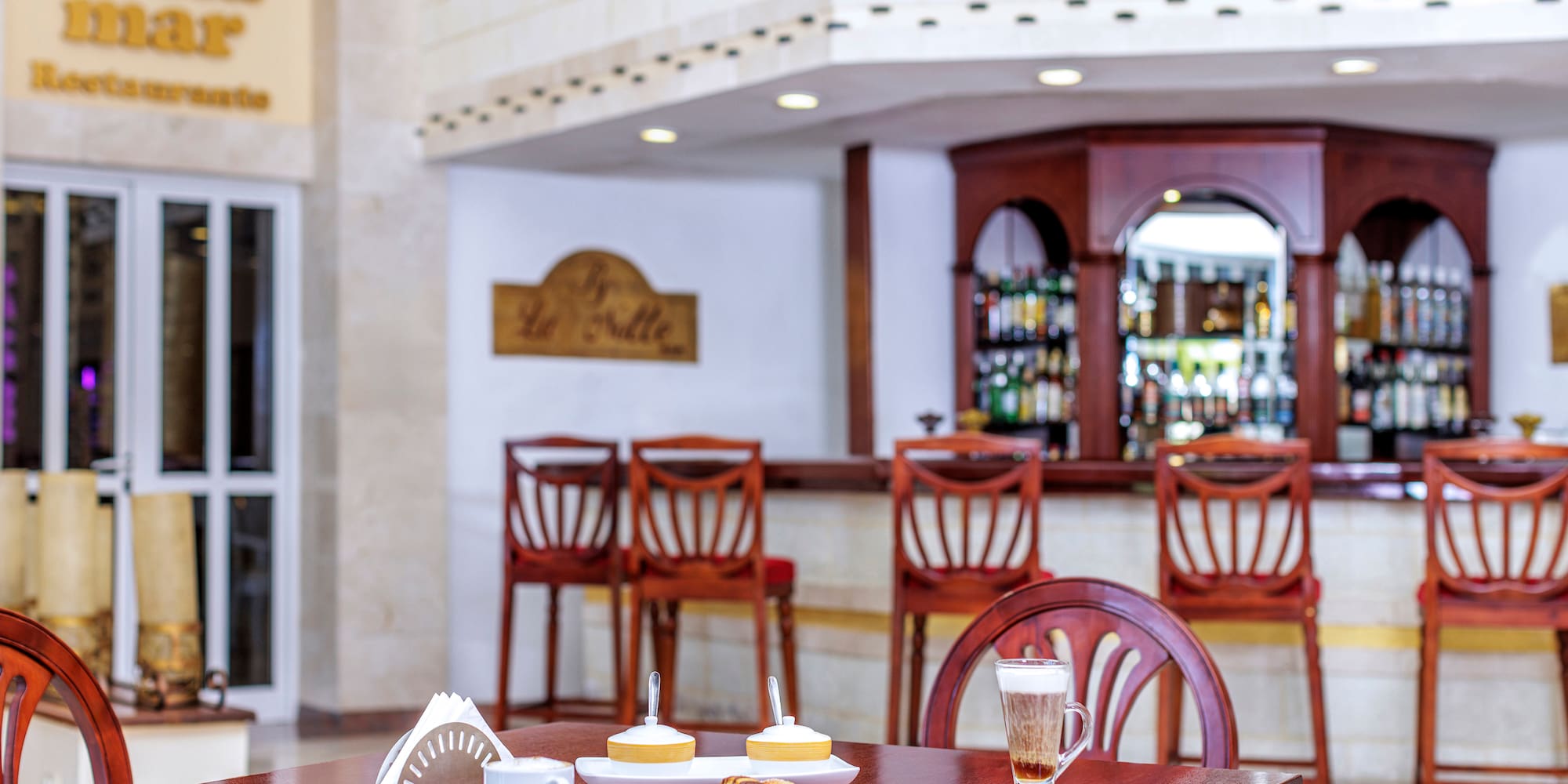 a table with food on it