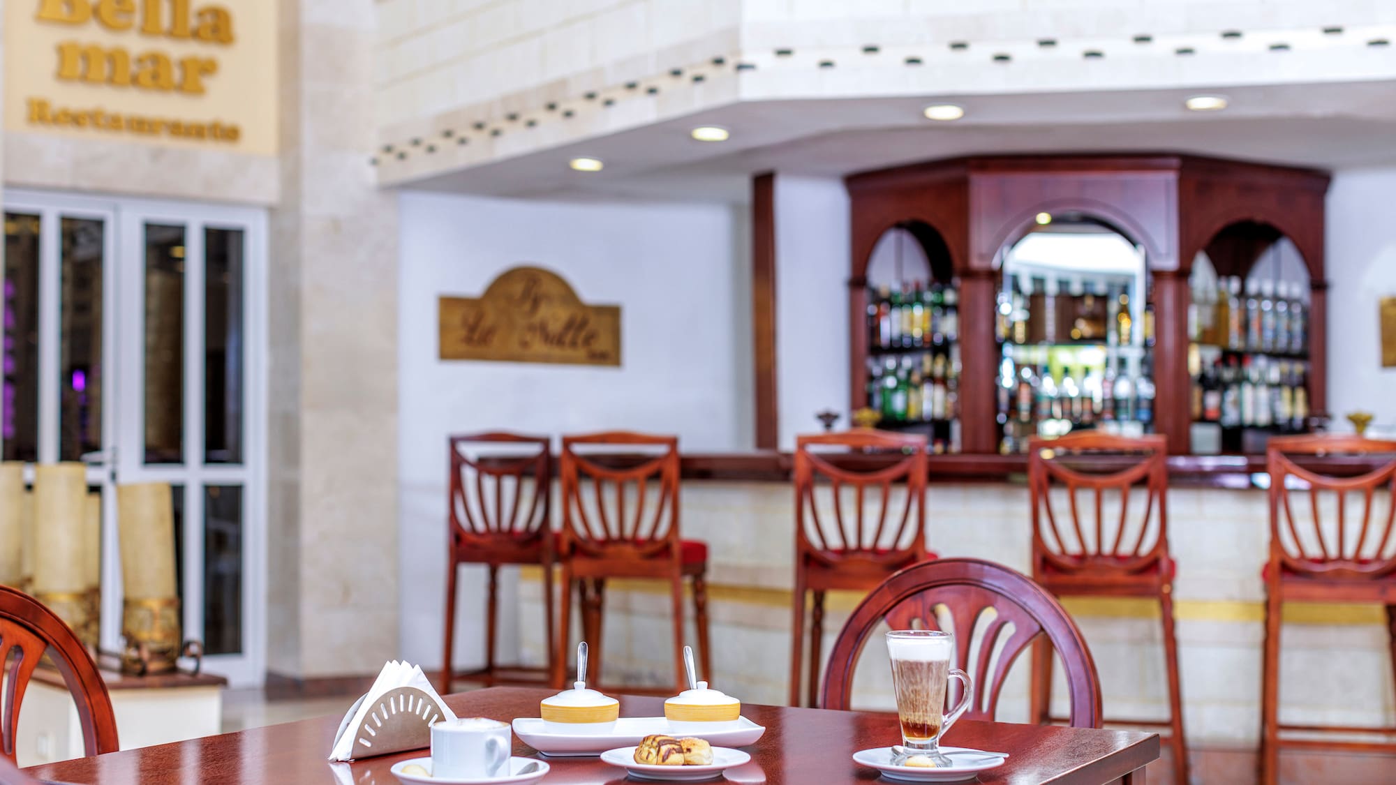 a table with food on it