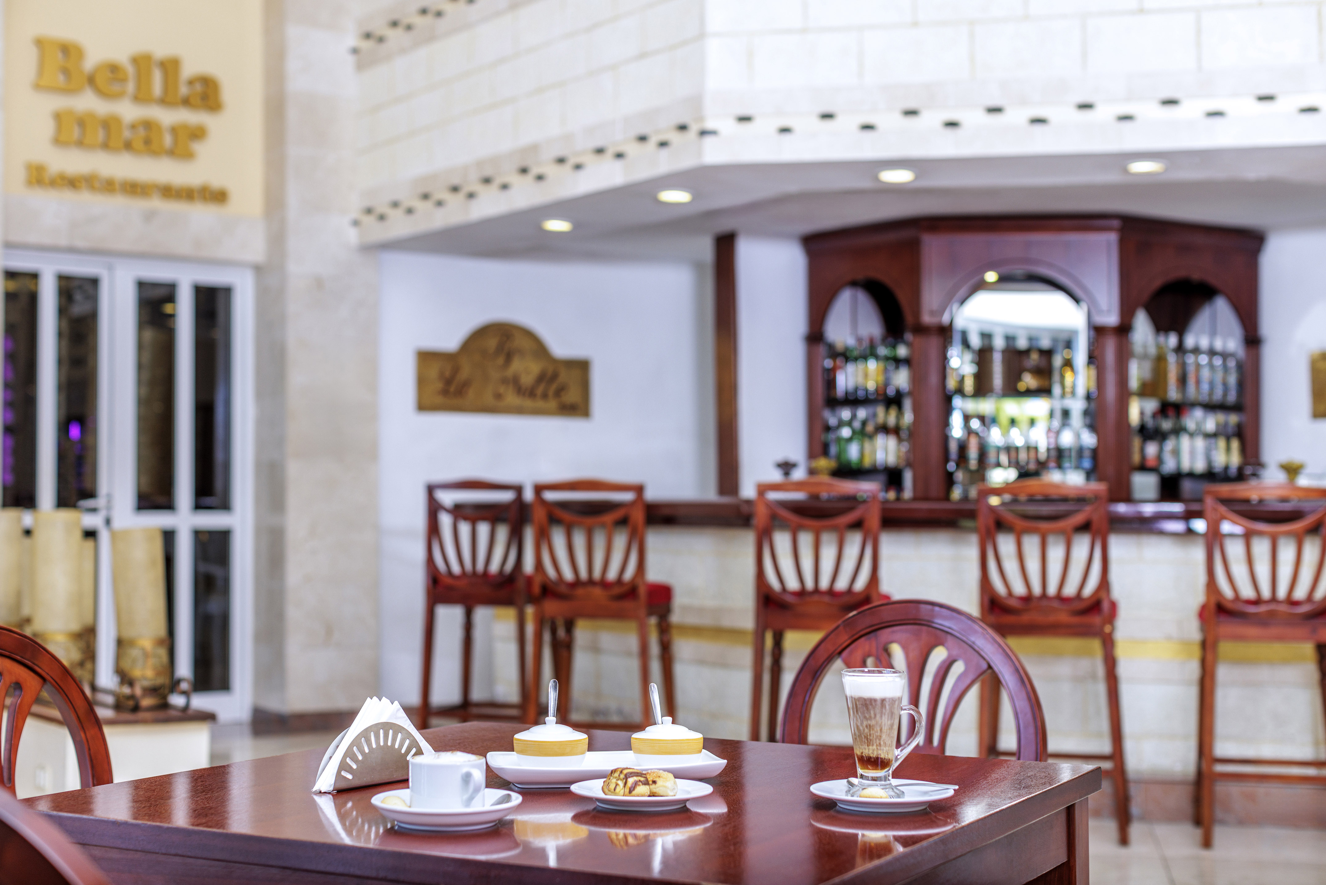 a table with food on it