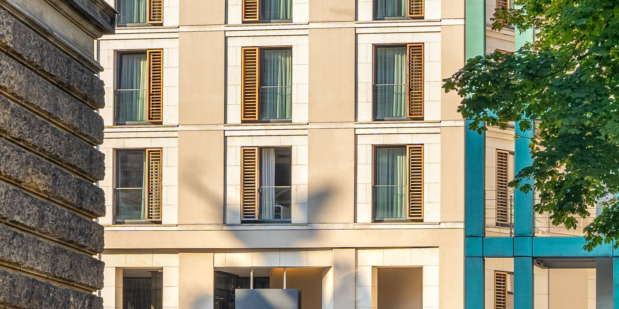 a building with a sign on it