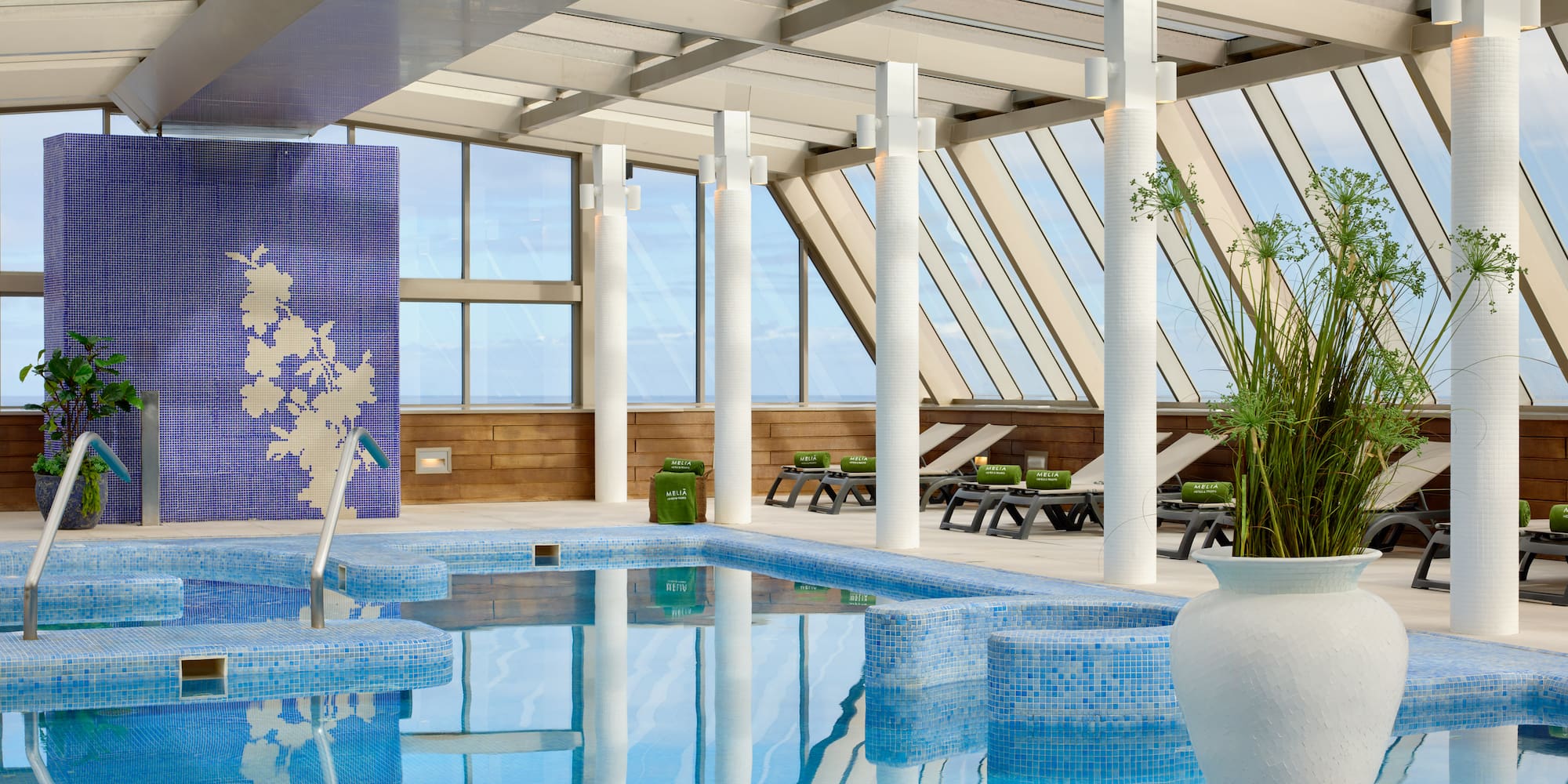 a pool inside a building