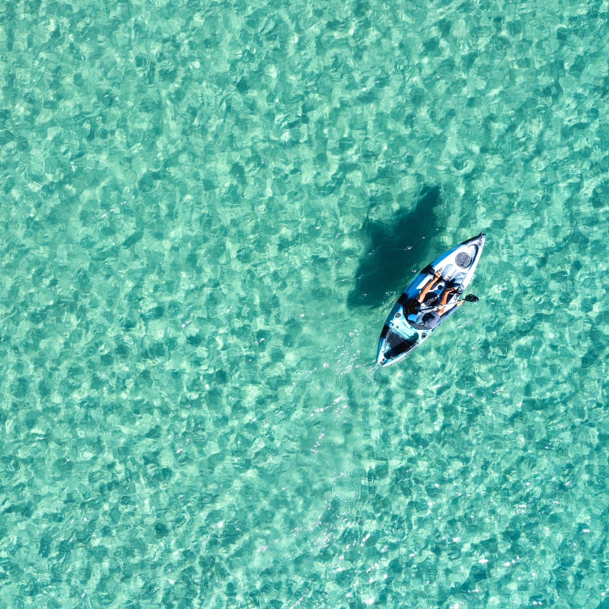 a person in a kayak in the water