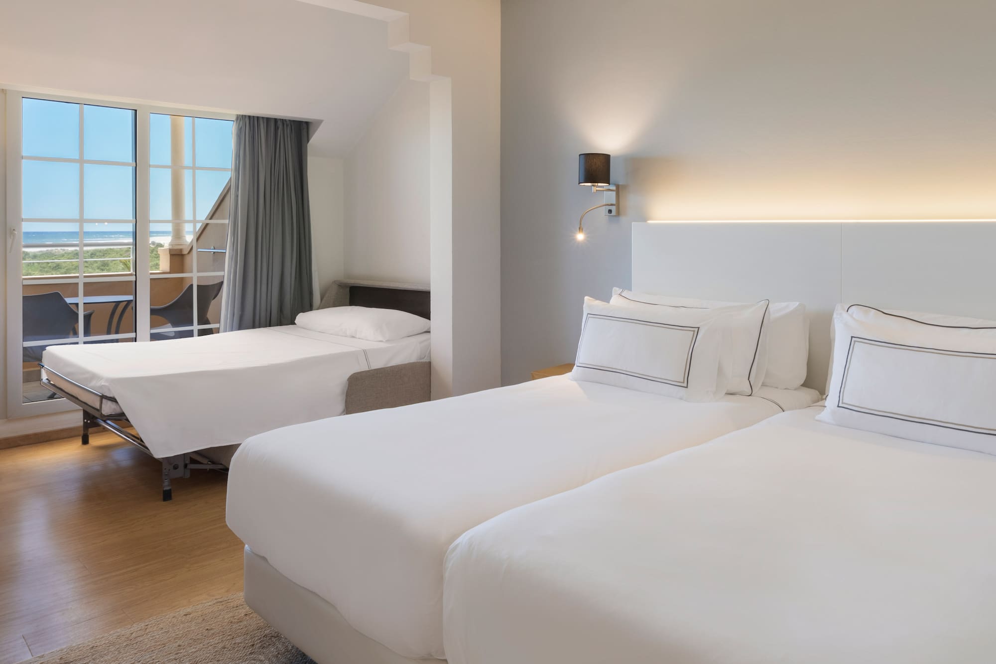 a room with two beds