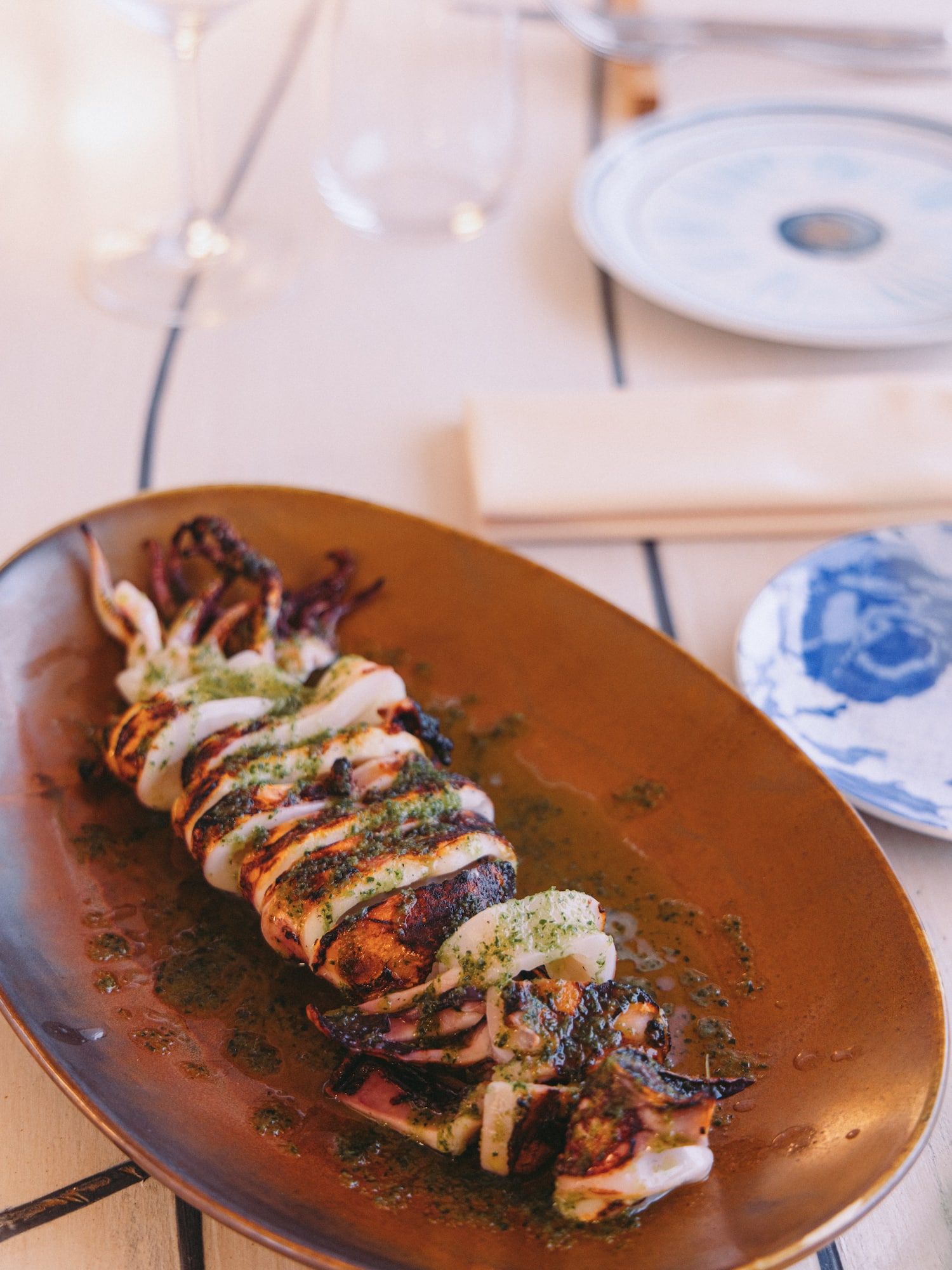 a plate of food on a table