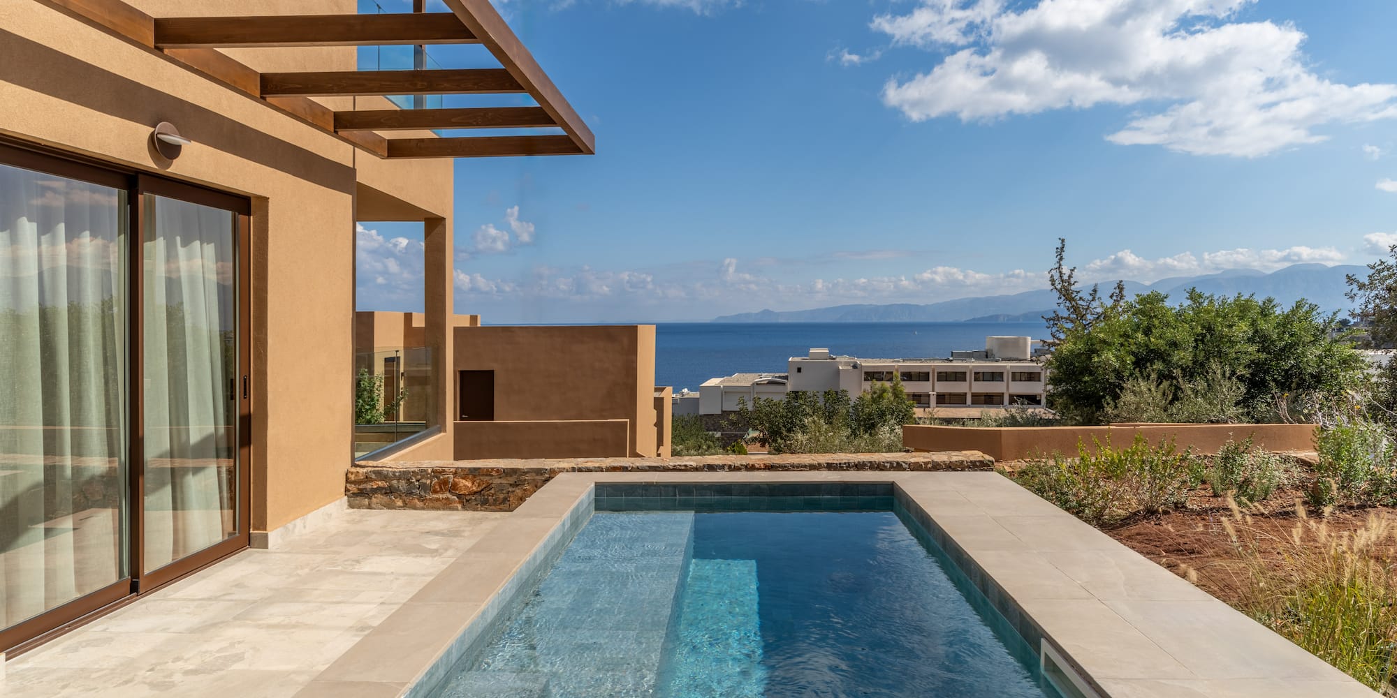 a pool in a building