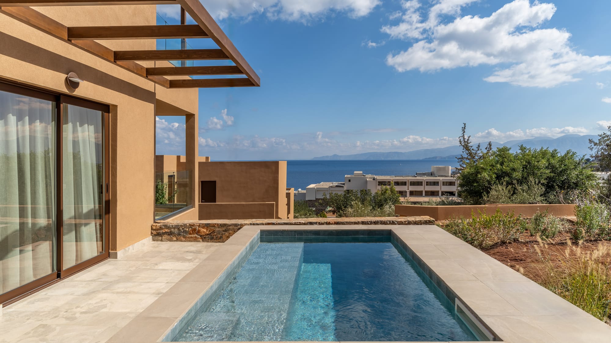 a pool in a building