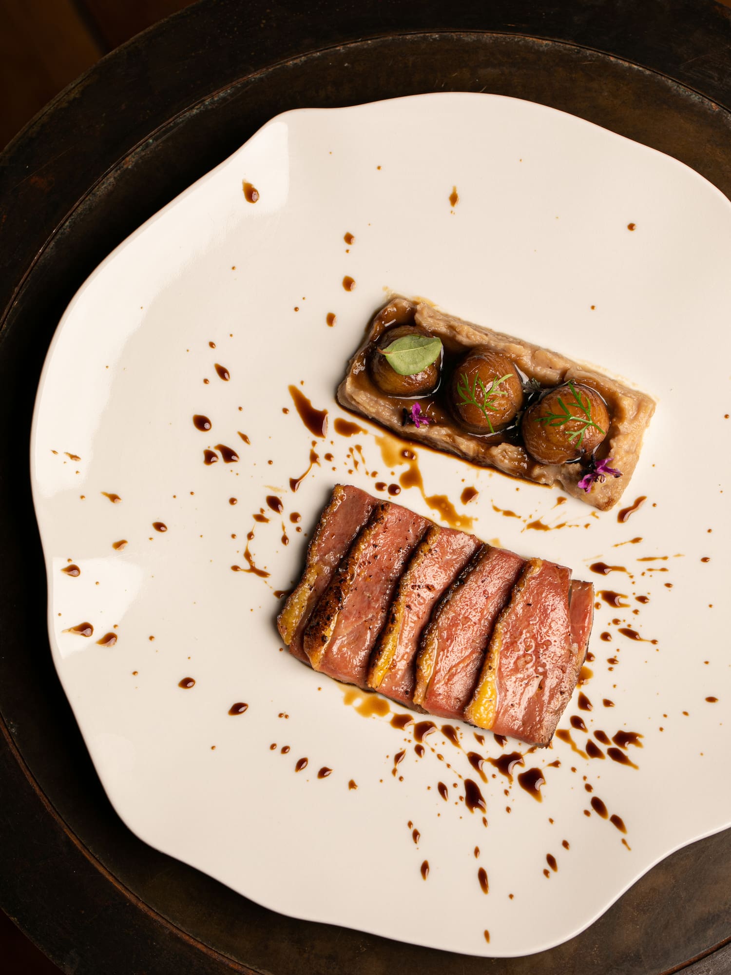 a plate of food on a table