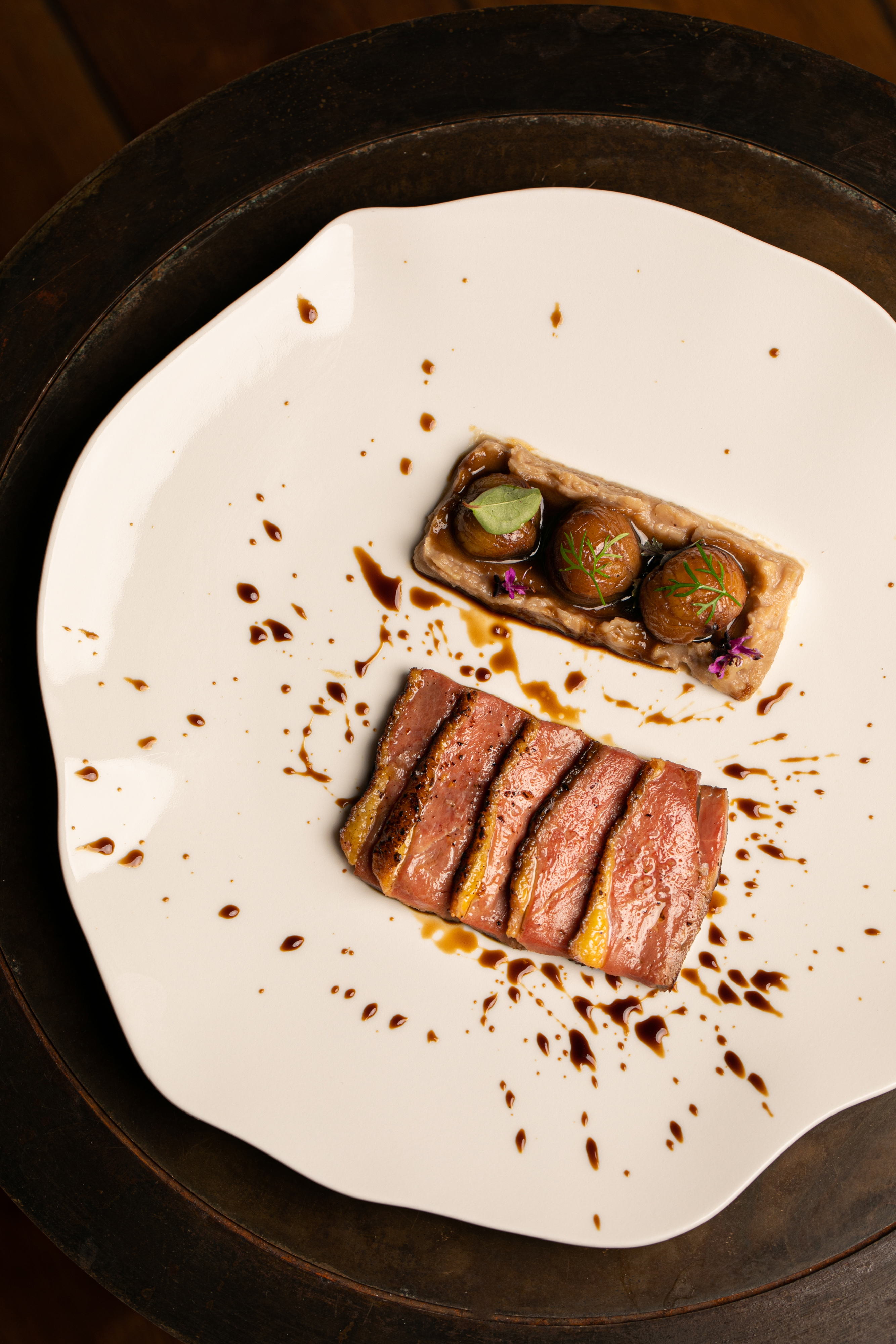 a plate of food on a table