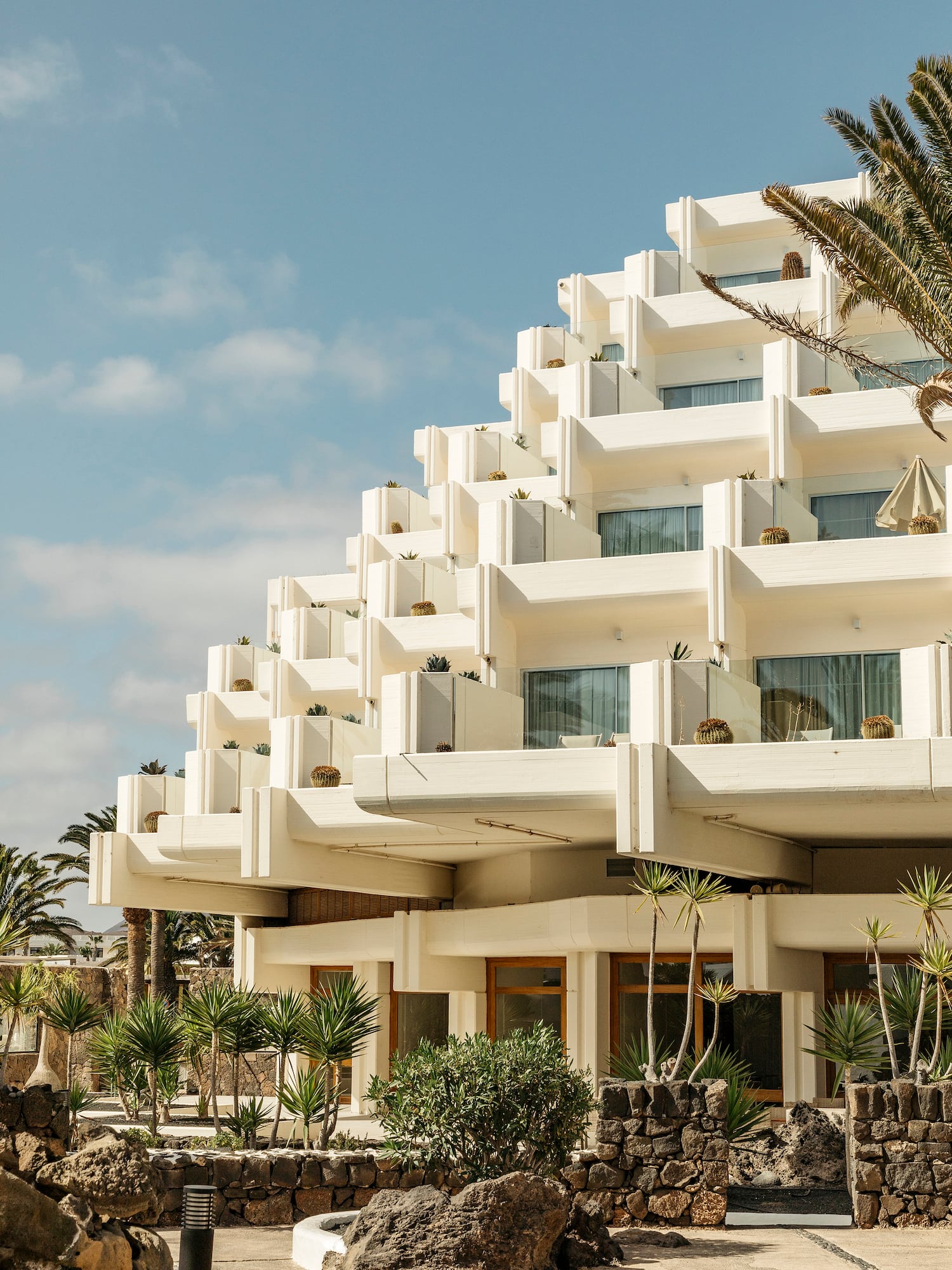 a building with many balconies