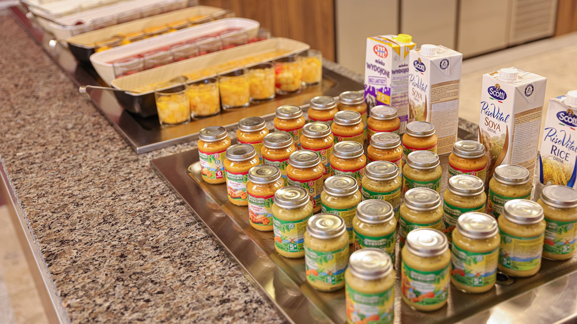 a tray of food on a counter