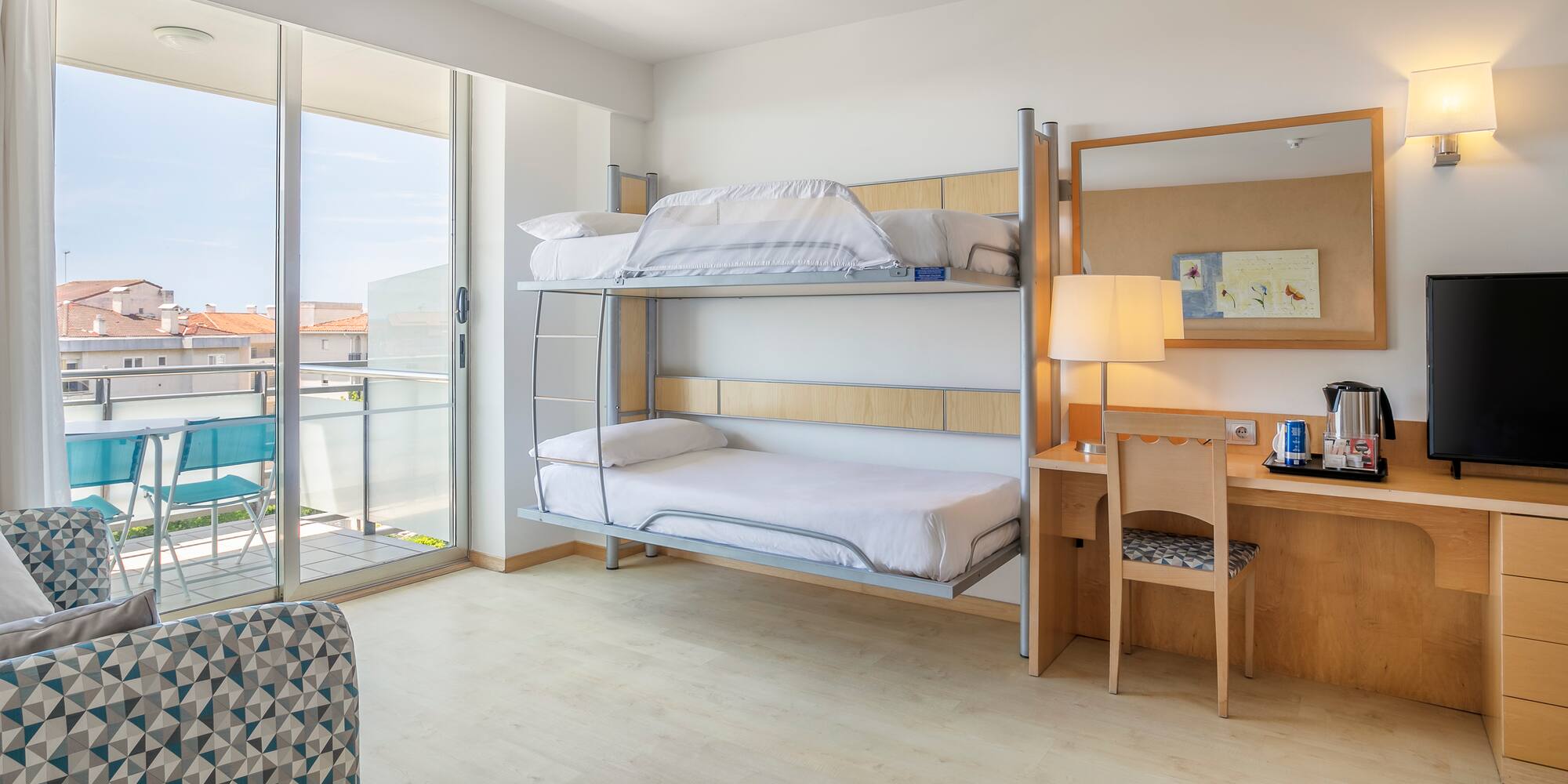 a bunk bed in a room