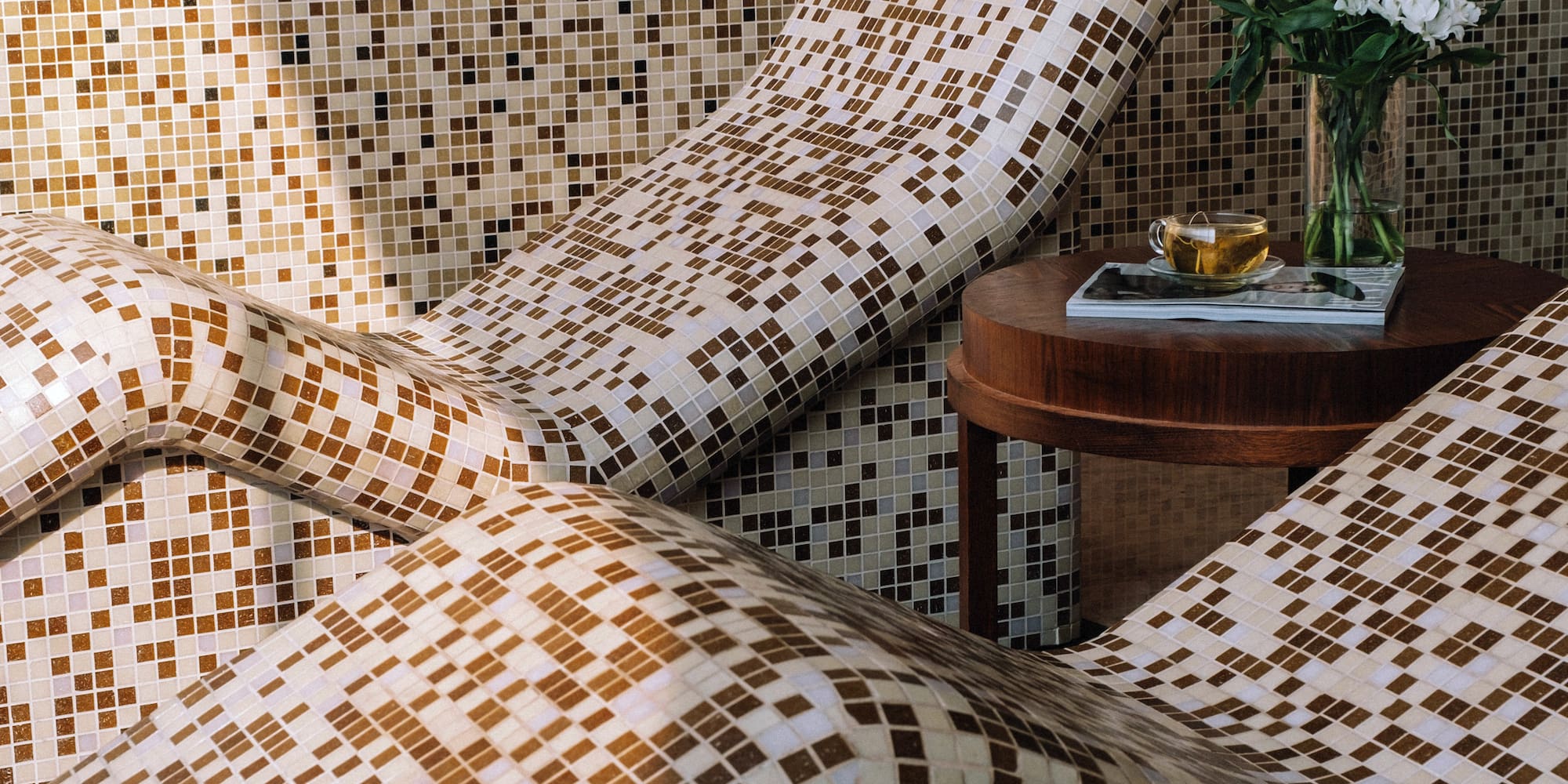 a group of chairs in a room