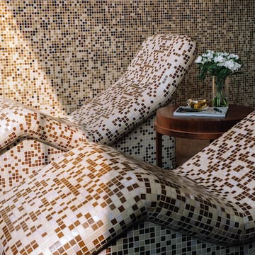 a group of chairs in a room