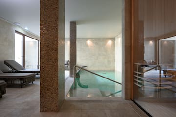 a pool inside a room