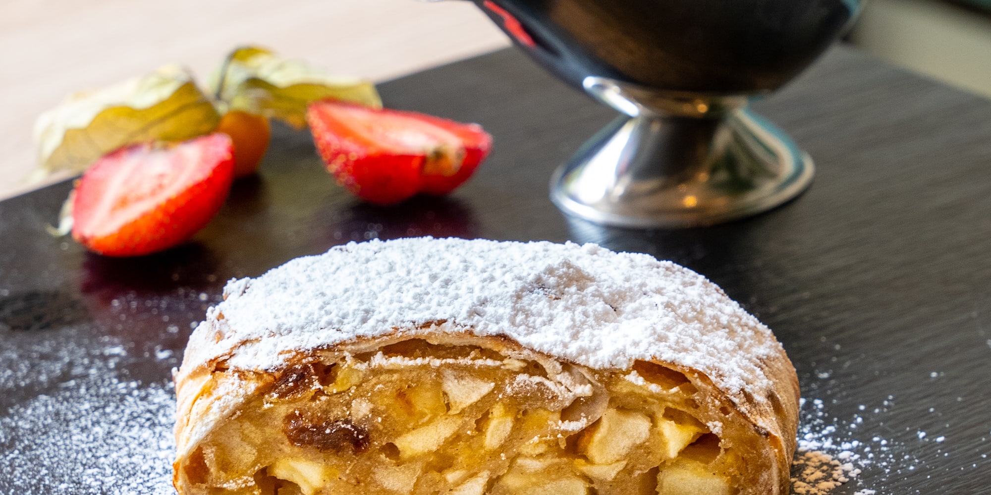 a plate with food on it and a spoon