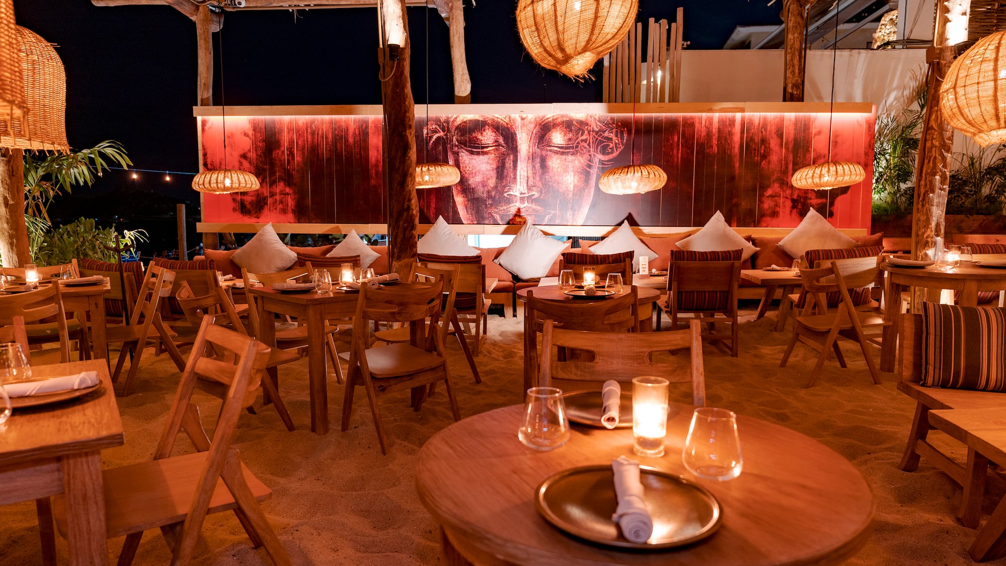 a restaurant with tables and chairs