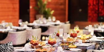 a table with food on it