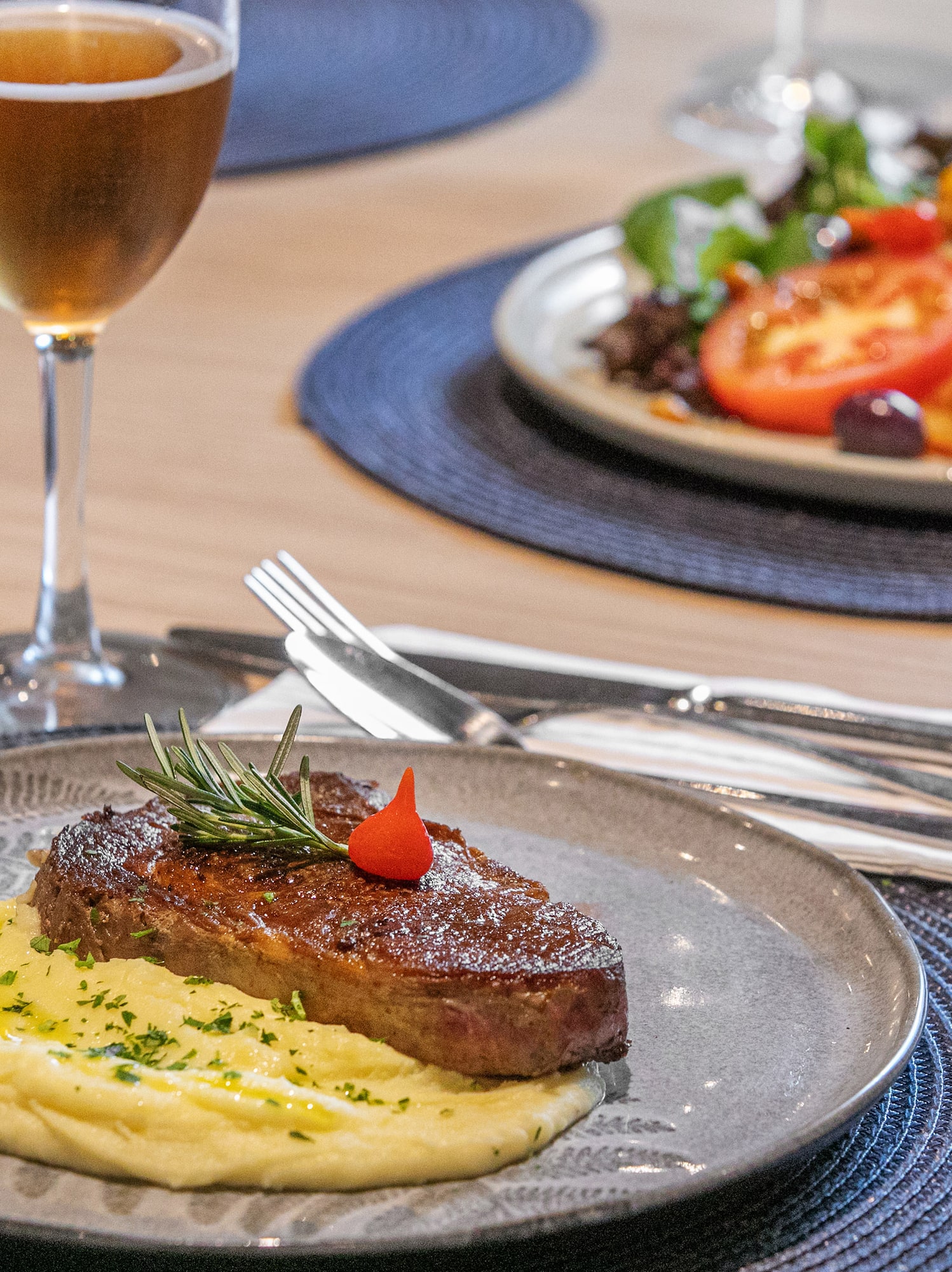 a plate of food on a table